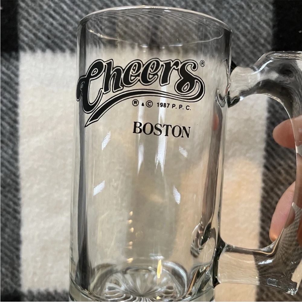 Vintage 1987 Cheers Boston Beer Mug Glass TV Show Barware
